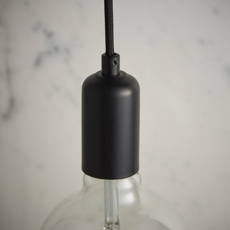 Drishya 1 - Light Bulb Pendant, Matt Black Paint