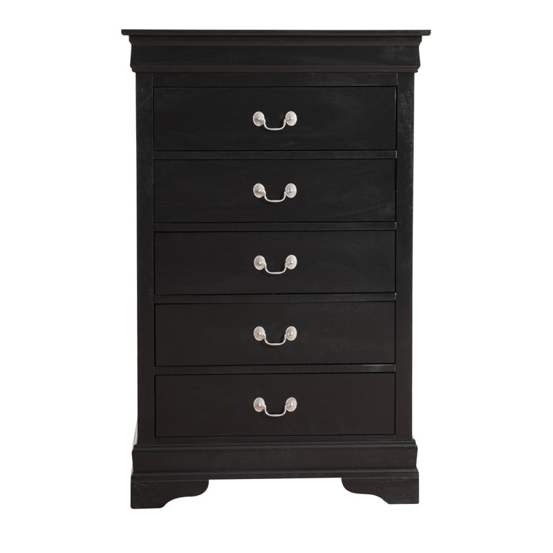 Commode Louisphillipe G02150-CH, noire, Noir
