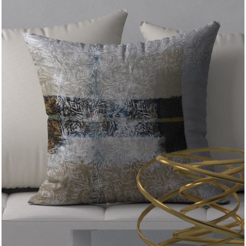 Abstract Reversible Throw Pillow, 20" x 20"