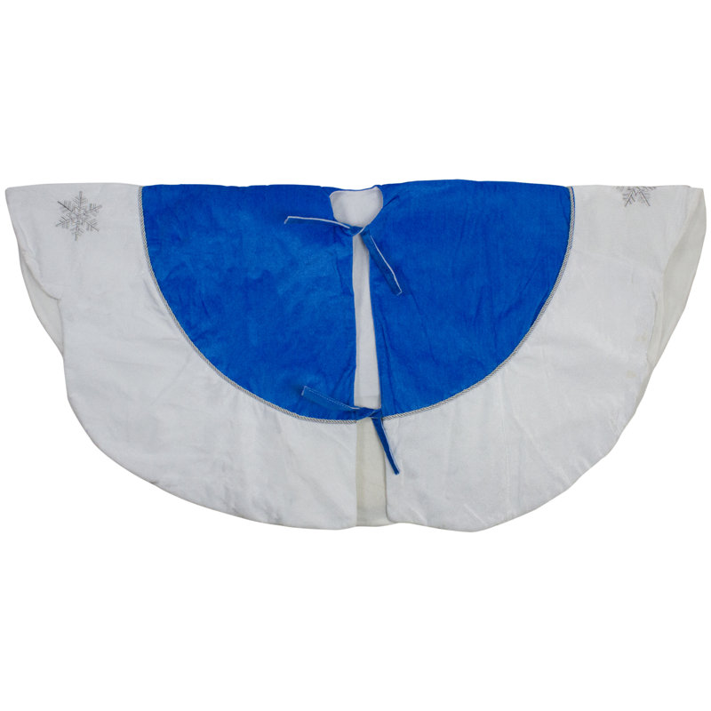 Mini jupe d'arbre de Noël festonnée bleue et blanche 21,5 po Ford