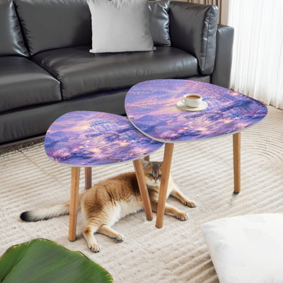 Ensemble de 2 tables basses gigognes Triangle Nesting Winter
