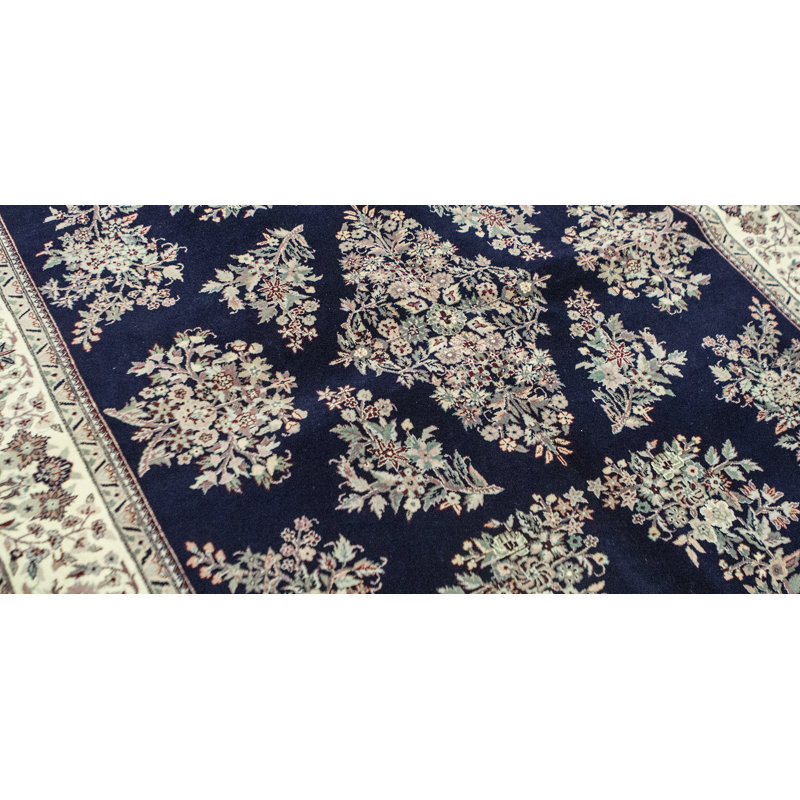Hand-Knotted High-Quality Black Area Rug