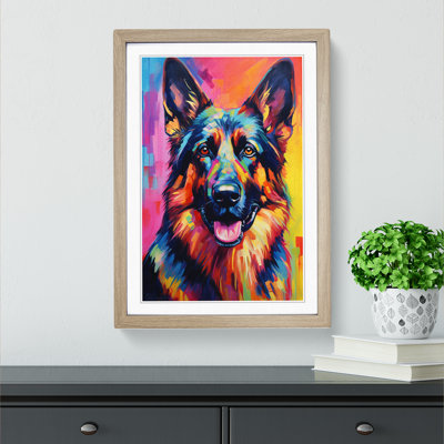 German Shepherd Informel - Framed Print