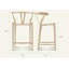 Tabouret de comptoir Wishbone frêne naturel