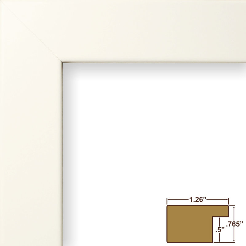 Pekalongan Picture Frame - Set of 4, 24" x 36", White Satin Mica