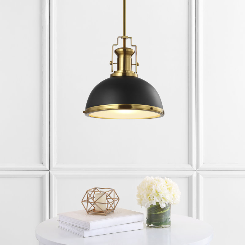 Staub 1 - Light Pendant, 13.5" H x 13" W x 13" D, Brass Gold/Black