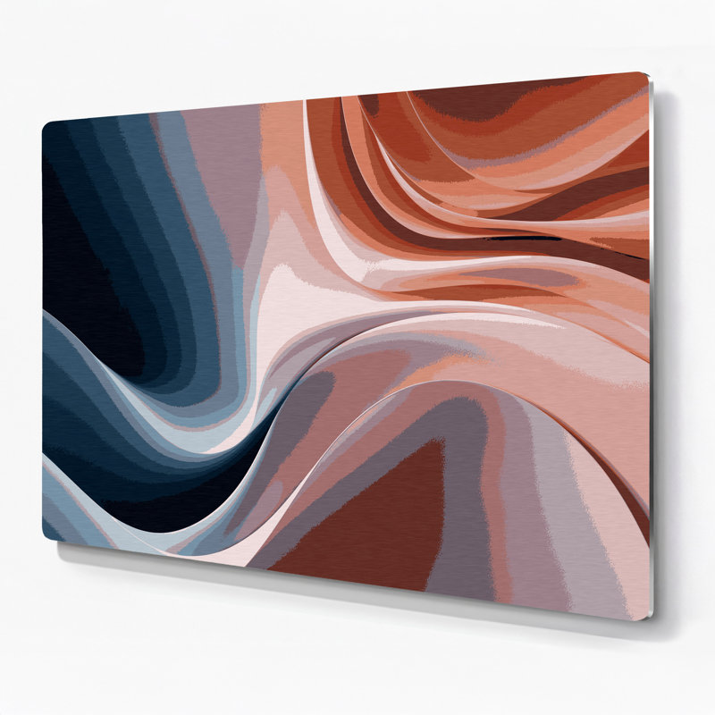 Gradient Abstract 30, art mural en métal brun, H 12 po x l 18 po