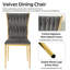 Ensemble de chaises de salle à manger en velours - Chaises de salle à manger tissées avec pieds en métal - Chaise d'appoint rembourrée moderne pour salle à manger, cuisine, meuble-lavabo et salon-2102326640-2112837052-2102327083