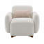 Chaise d'appoint rembourrée en tissu avec 1 coussin décoratif