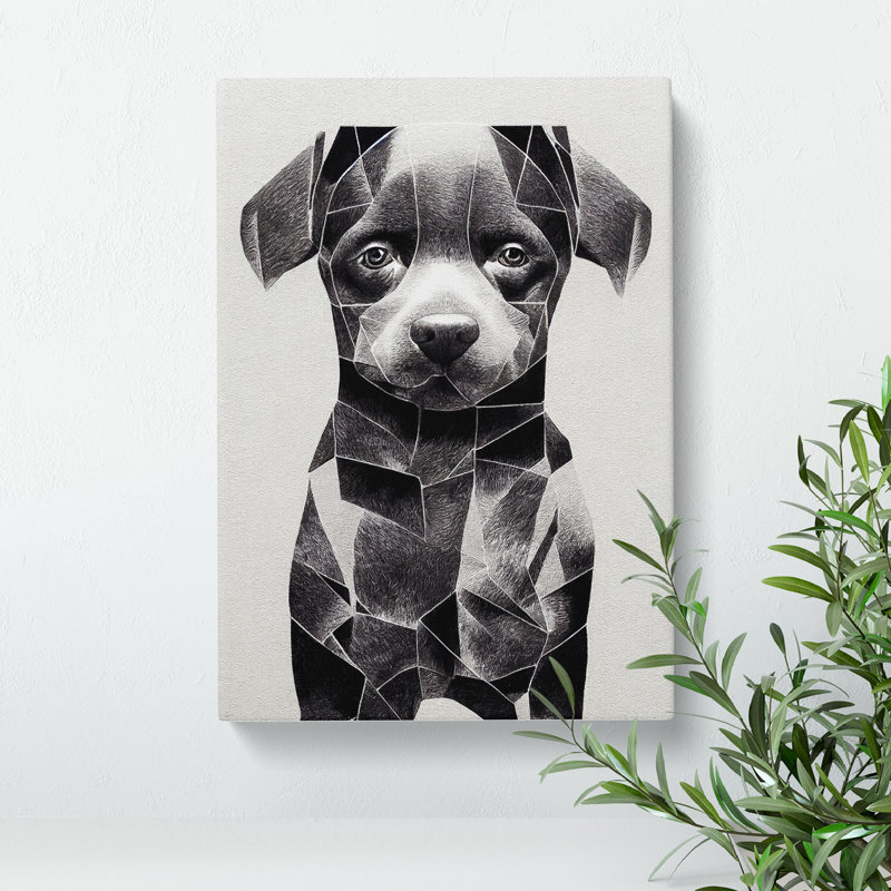 Superb Puppy Dog Abstract - Wrapped Canvas, 60cm H x 40cm W x 3cm D