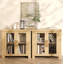 Buffet avec rangement, bahut avec portes en verre trempé-800666728