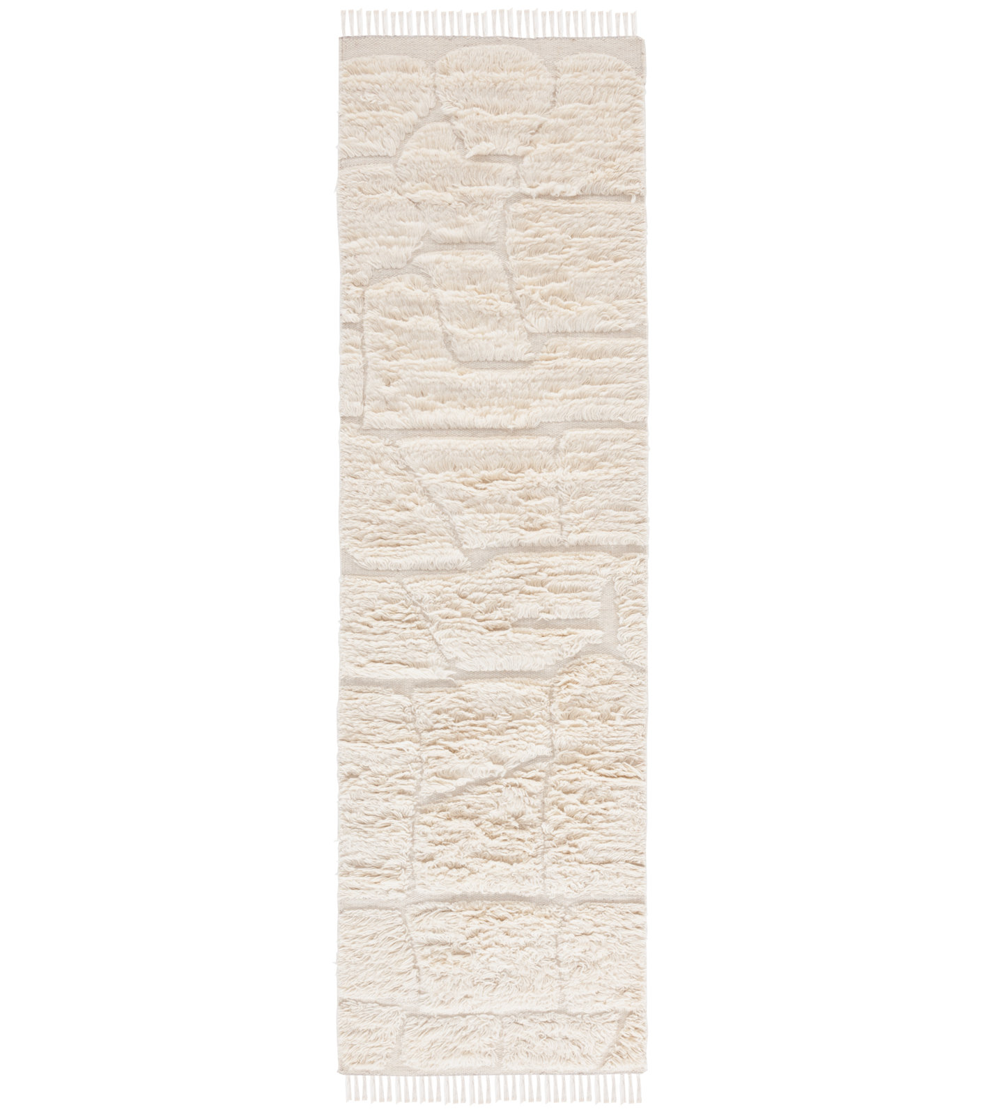Hand-Woven Geometric Rug, Runner 2'3" x 8'