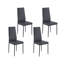 Chaise de salle à manger, chaises de cuisine modernes Ebern Designs en PU avec pieds et structure en métal (noir)-2096789065-2146987696