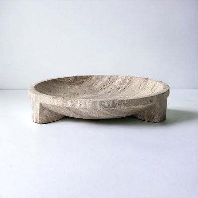 Travertine Bowl Large Cream