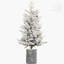Arbre de Noël illuminé 2 pi avec base en pot, 30 lumières DEL blanc chaud, 189 branches en PE + PVC, 3 pommes de pin, petit plateau de table / entrée / décoration intérieure-406000833