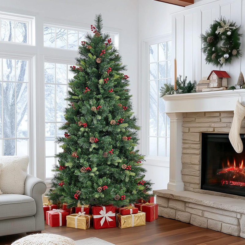 70.87' H Lighted Artificial Christmas Tree