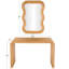 Ensemble de console de salon en bois brun avec miroir