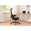 Fauteuil pivotant 3D ergonomique avec support lombaire réglable, cadre en maille noire