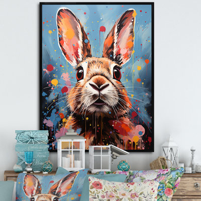 Reproduction d'art sur toile d'un lapin Pop Art