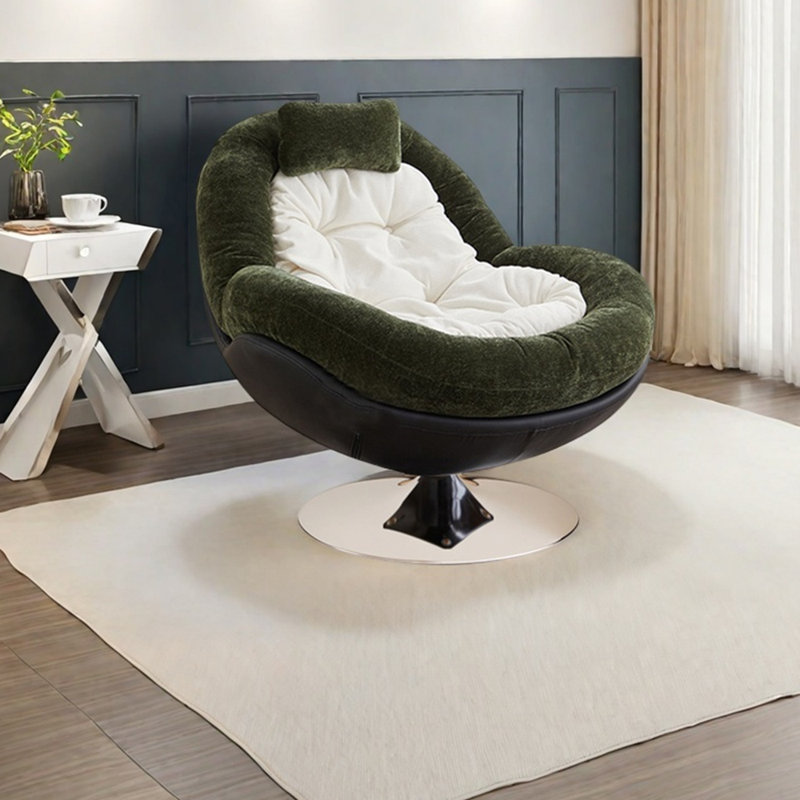 Anneken, Noir / chenille vert foncé