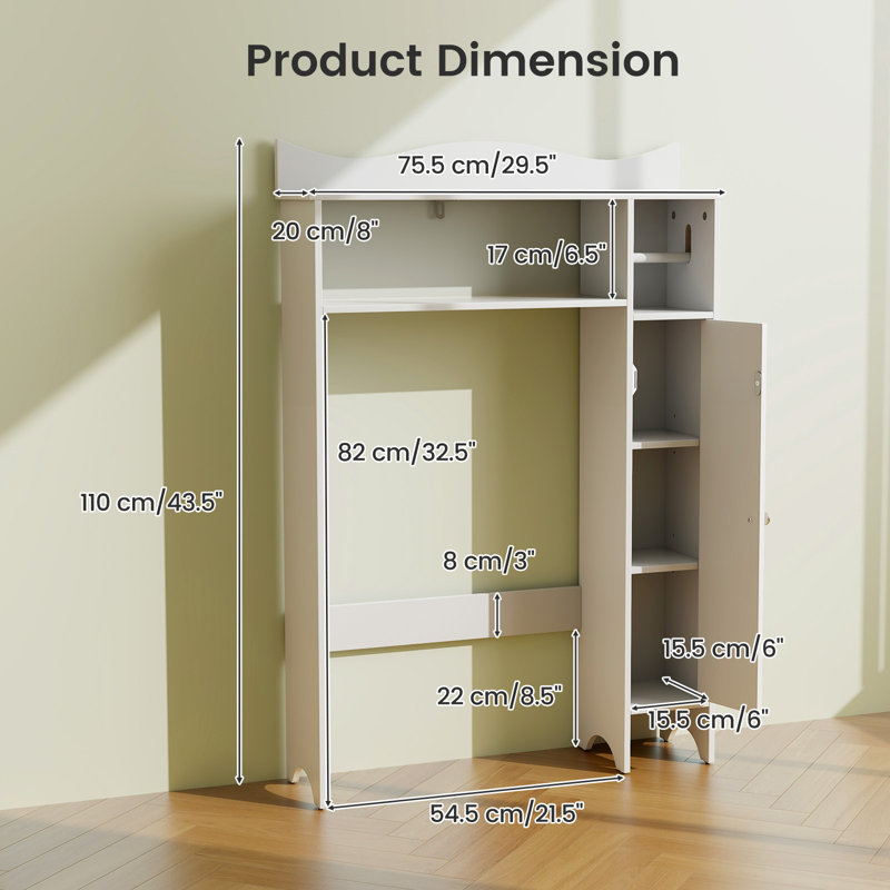 Rangement pour salle de bain Bortman, Blanc