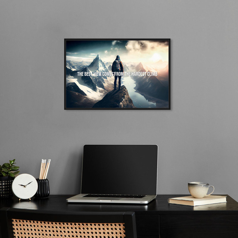 «Best View Canvas Modern Mancave Art Prints» par Notoriart, H 11 po x l 16 po, Cadre noir