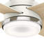 Ventilateur de plafond standard à DEL à 4 pales de 54 po avec commande murale et ensemble d'éclairage Daphne inclus-35991829