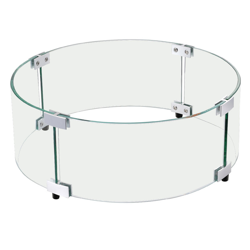 Circle Stainless Steel Fire Pit Accessory, 21.3cm H x 73.9cm W x 73.9cm D