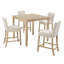Ensemble de salle à manger moderne à hauteur de comptoir en bois pour cuisine et salle à manger