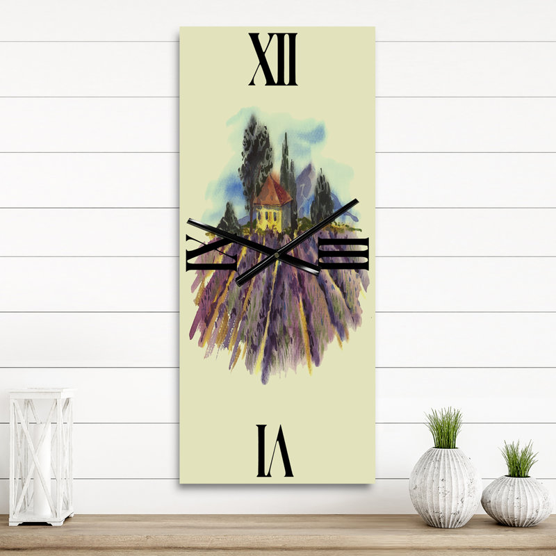 Horloge murale paysage avec lavande, Petit