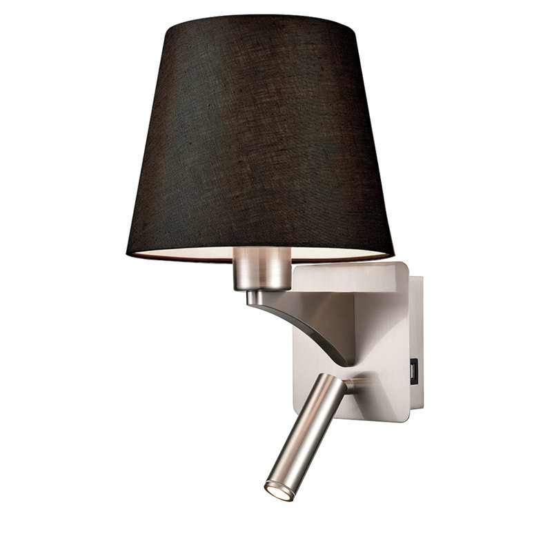 Anoop LED Armed Sconce, Black