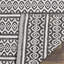 Tapis ivoire / noir en coton tissé à la main à motif géométrique Bester-19562466