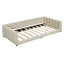 Lit plateforme tapissier grand et simple TG, lit mère et enfant, similicuir-238491996