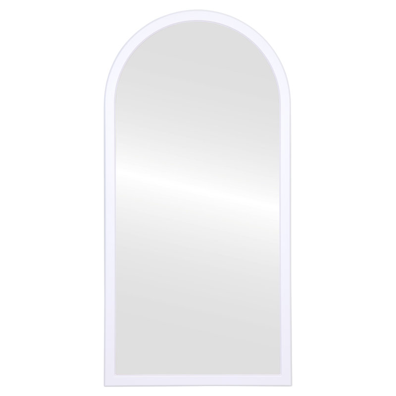 Miroir pleine longueur moderne et contemporain biseauté, Lin blanc