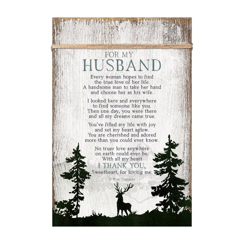 Décoration murale «For My Husband»