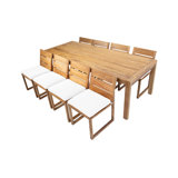 Venice 9 - Piece Solid Wood Dining Set