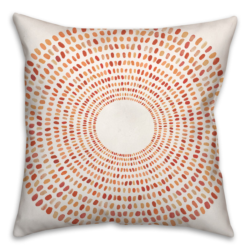 Geometric Outdoor Throw Pillow, Red, Geometric 2