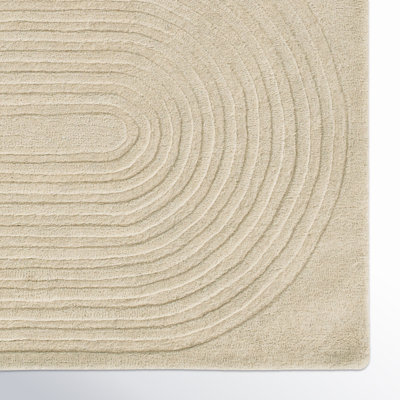 Tillie Ivory Hand-Tufted Geometric Wool Rug