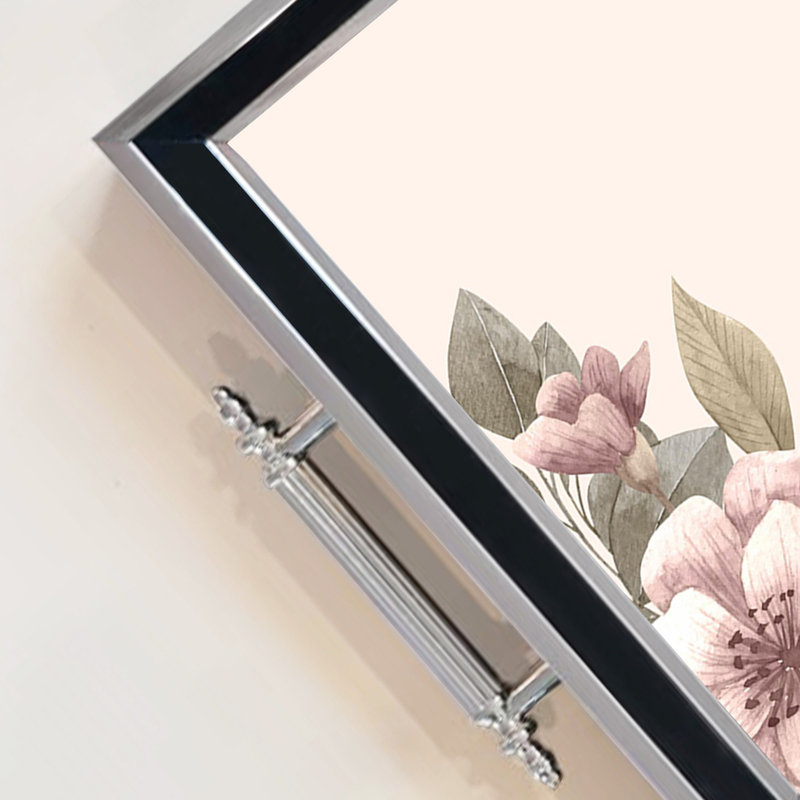 Elegant Glass Tray, 19.7 x 11.4 x 1.4 inches | 100% Durable Glass Construction | Easy to Clean with Damp Cloth | Ideal for Serving, Decorative Display, and Organizing | Stylish Addition to Home Décor
