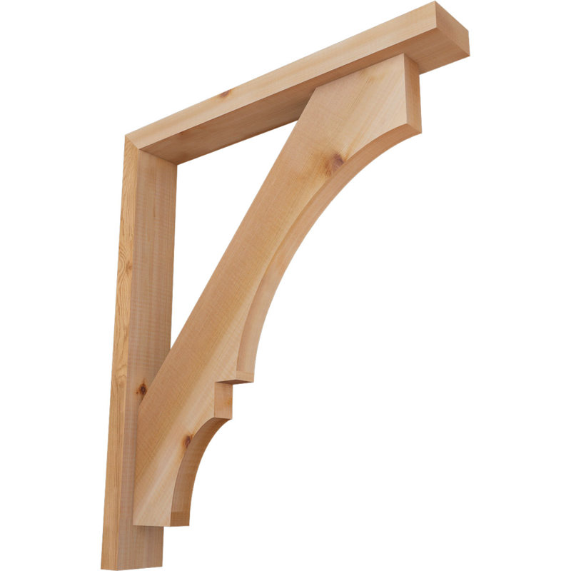 Support de bloc Balboa avec entretoise décalée, 28 x 24, Cèdre rouge occidental de l 3 1/2 po (lisse)