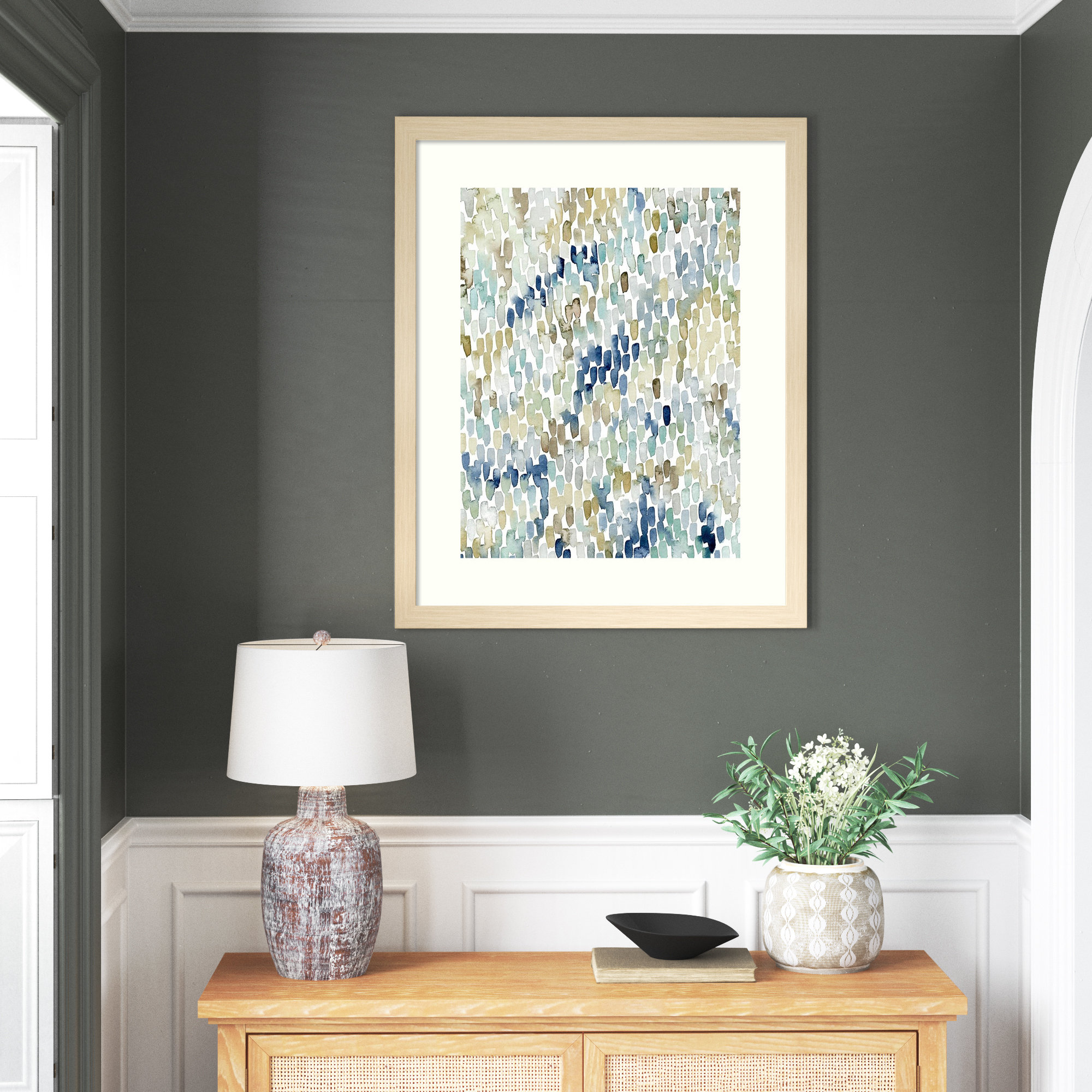 River Wavelets I by Grace Popp, Natural Framed Paper, 41" H x 33" W
