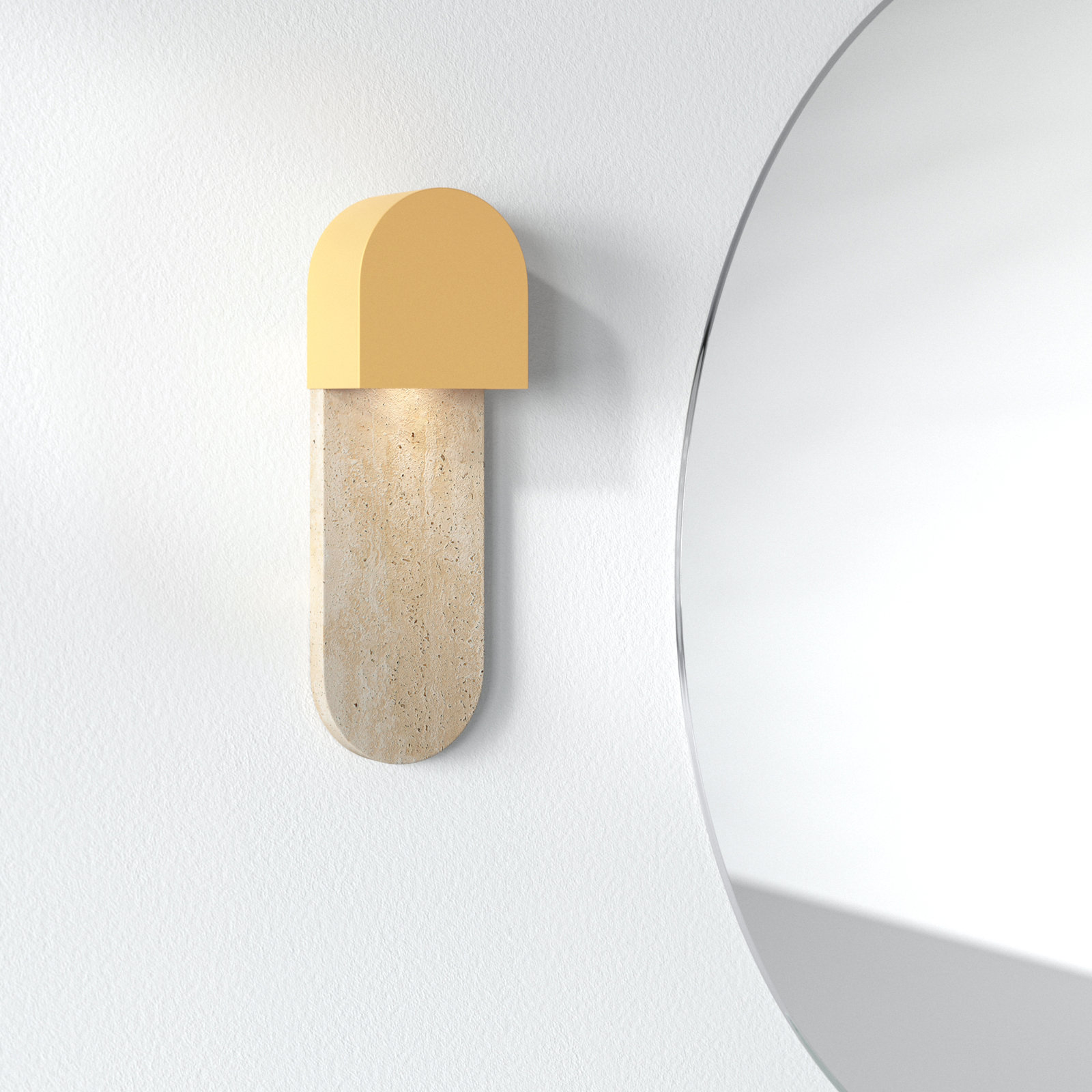 Single Light Dimmable Flush Mounted Sconce, Aged Brass