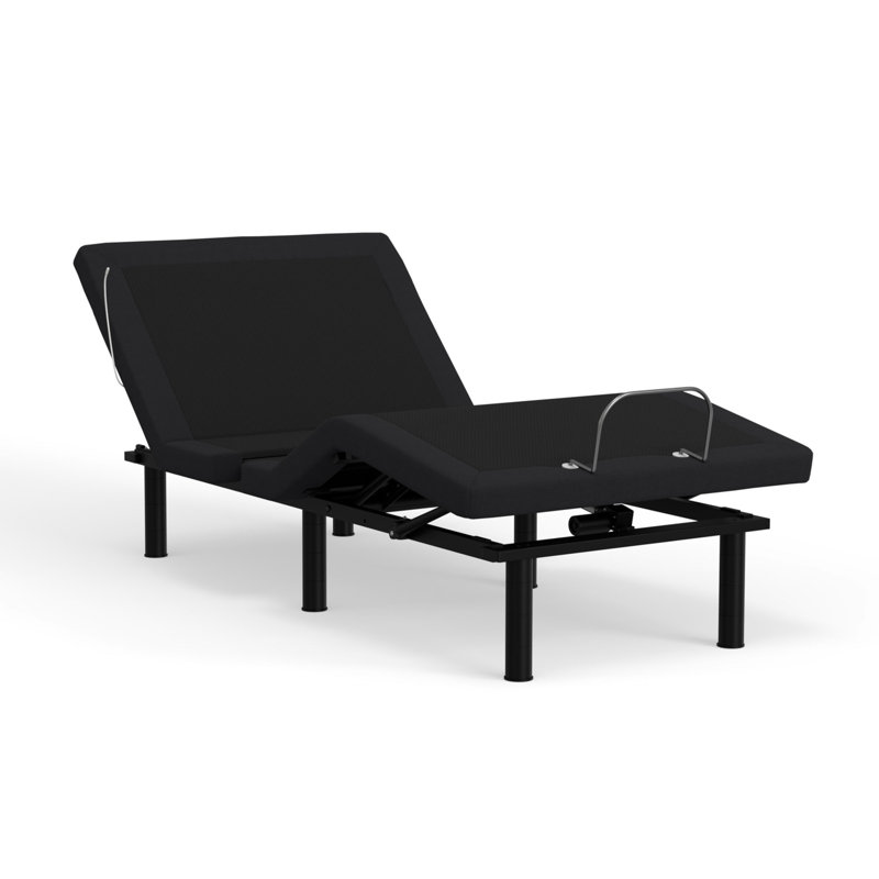 Base ajustable simple en métal gris foncé: commande vocale, fonction de glissement et éclairage à DEL