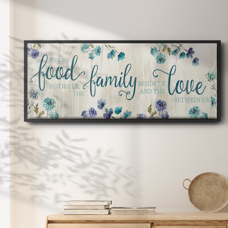 «Food Family Love» - Toile encadrée