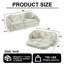 Canapé inclinable convertible courbé de 86 pouces, canapé-lit pliant sans cadre 2 en 1 avec base coulissante et siège profond, canapé inclinable en chenille à deux places, aucun assemblage requis beige-751128188