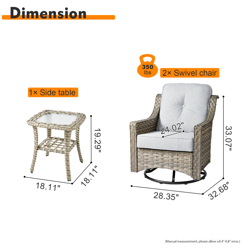Chaise d'extérieur Zeycan, Gris