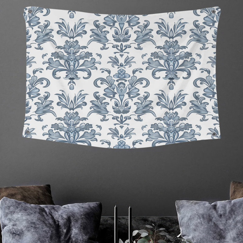 Ornate Pattern Wall Tapestry -  Textile Wall Decor, 50" H x 60" W