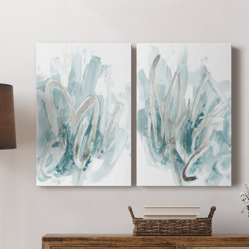 Embellished Aquatic Energy I-Premium Gallery Wrapped Canvas -Ready to Hang, 36" H x 48" W