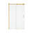 48" X 76" Semi-Frameless Single Sliding Shower Door With Clear Tempered Glass-113673621
