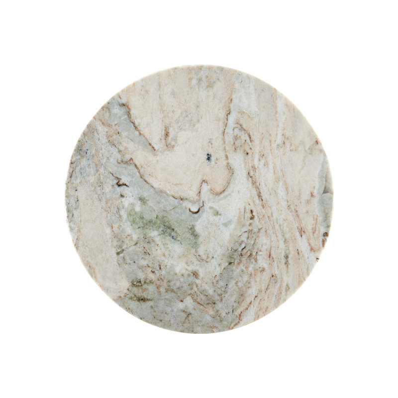 Turner Green Onyx Accent Table, Natural Saawar Marble